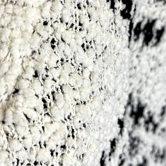 HYFVE Black White Oversized Popcorn Knit Button Down Cardigan Sweater Size Small - Picture 10 of 13